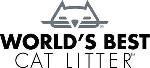 World's Best Cat Litter brand logo, gray cat, black type