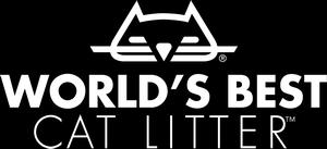 World's Best Cat Litter brand logo, all white