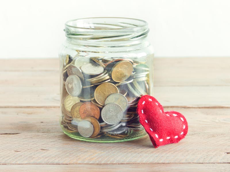 Ways to Help Shelters: Donation jar