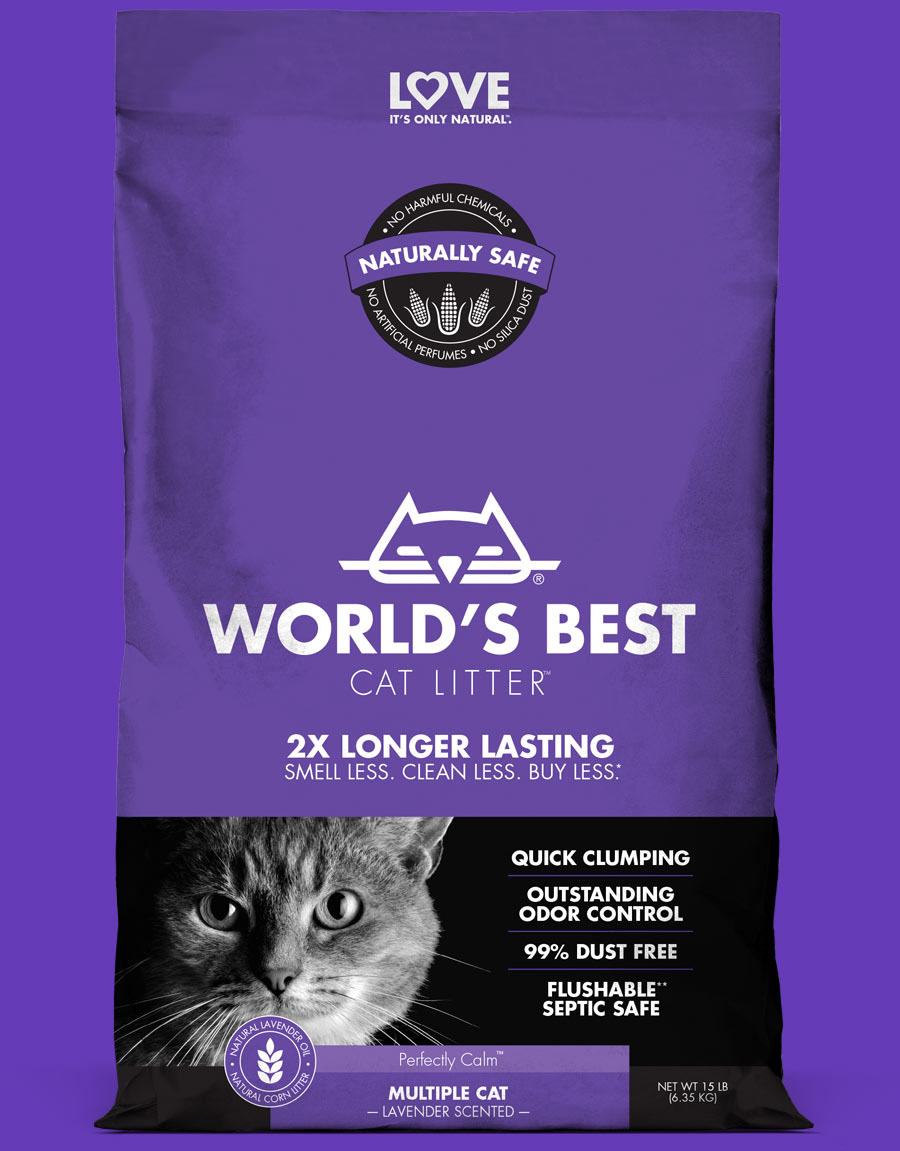Worlds Best Cat Litter Pack of 2 Clumping Litter Formula 28-Pounds 
