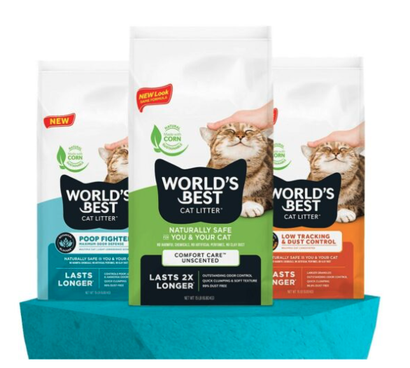 World's Best Cat Litter - Low Tracking, Dust Control, Multiple Cat Formula, 15 Lbs (Unscented)