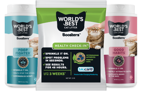 Boosters™ Litter Additives - Poop Fighter®, Health Check-In™, and Good Habits™