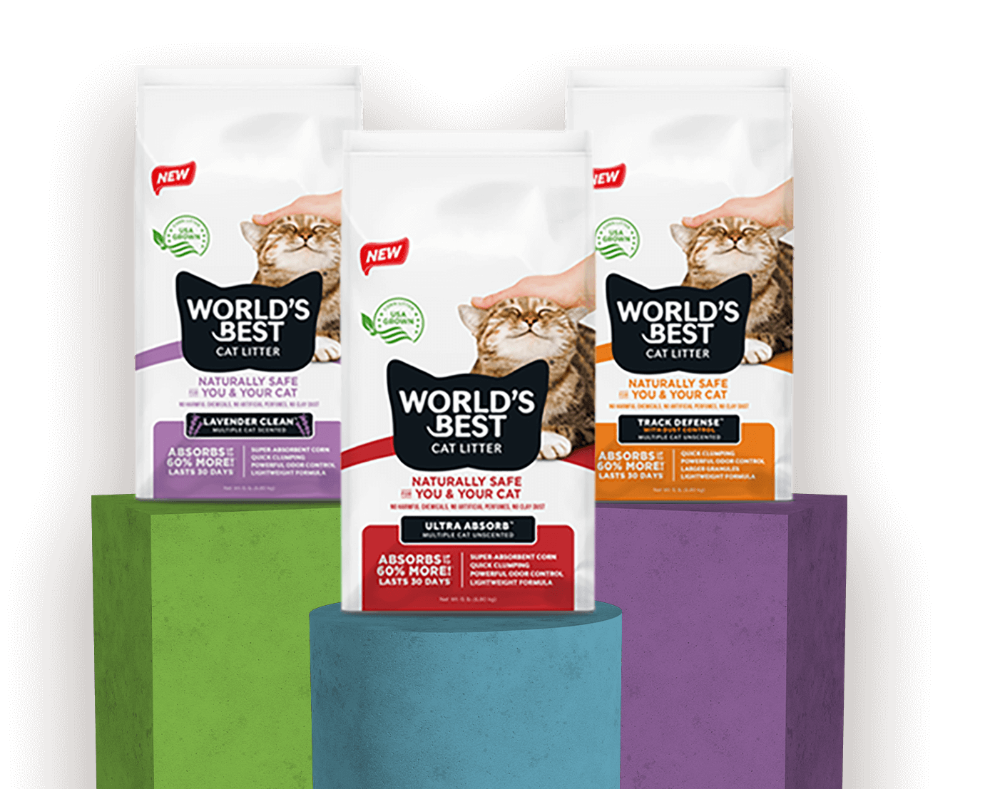 World's Best Cat Litter® - Lavender Clean™, Ultra Absorb™, & Track Defense™
